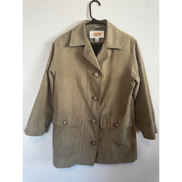 Talbots Jackets & Blazers - Talbots Field Jacket Women‎ P Tan Faux Suede Detachable Wool Liner Coat